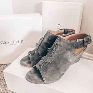 garnet hill | grey suede wedges